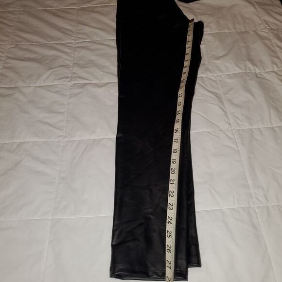 Day and night faux leather leggings. size tag is missing measurements included - Picture 6 of 7